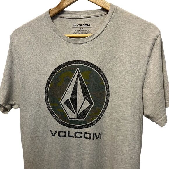 MENS VOLCOM Tan Cotton Graphic Short Sleeve Tee Shirt L - Picture 2 of 7
